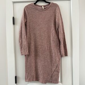 PinkBlush Maternity Plush Light Pink Sweater Dress Sz Large